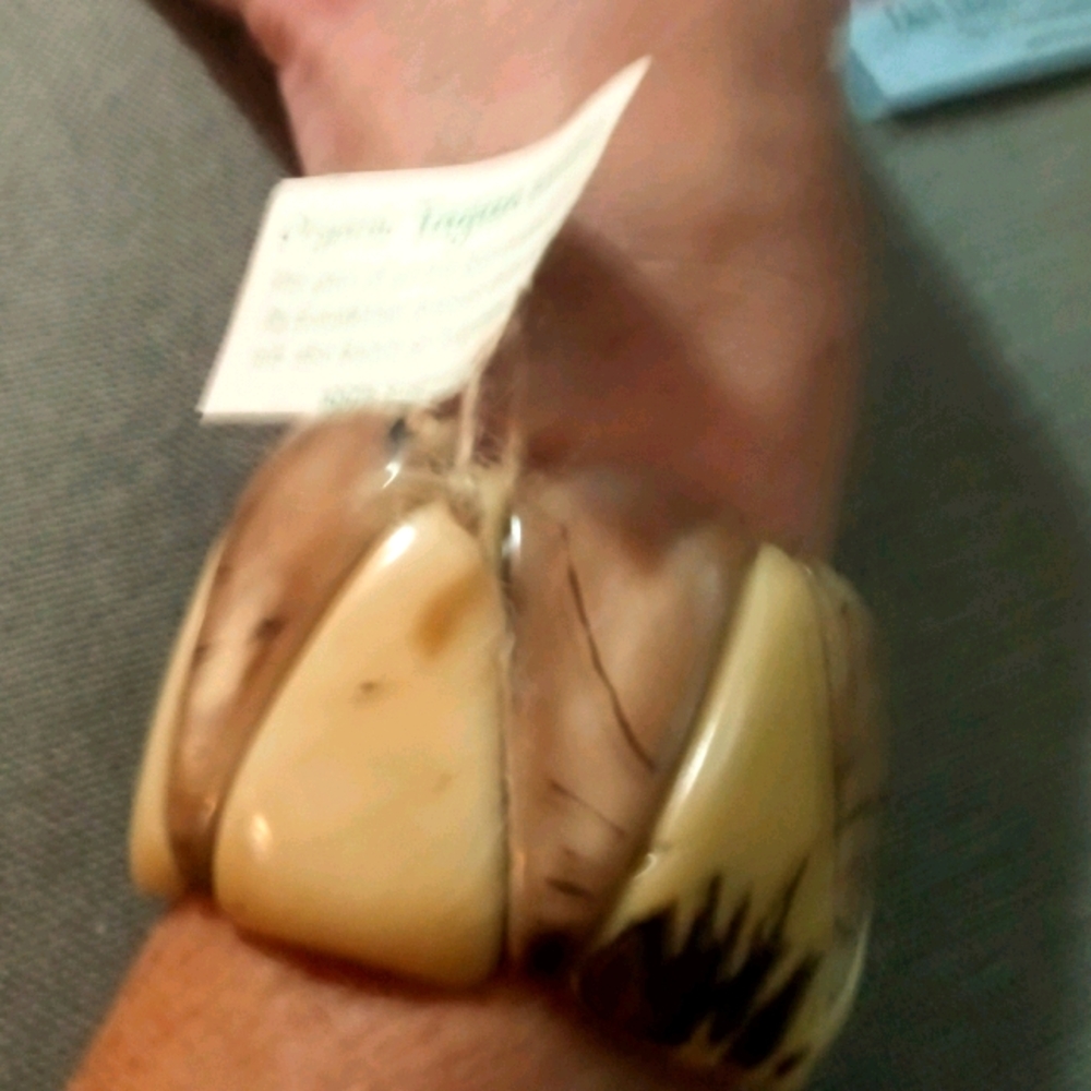Tribal inspired Brown and cream bangle